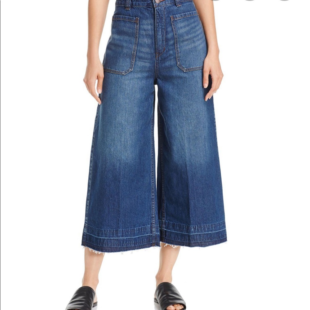 Free people dawn to dusk wide leg jeans